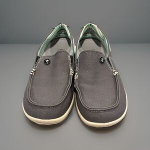 Walk Hero Womens 7.5W Gray Plantar Fasciitis Canvas Walking Shoes Casual Loafers